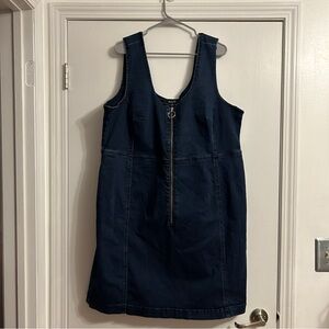 NWT Rebel Wilson x Angels Denim Jumper with Front Zipper Size 24W FLAWED